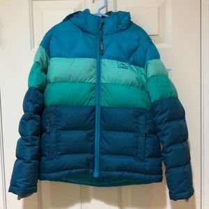 Unisex LLBean Down Puffer Jacket Size 8